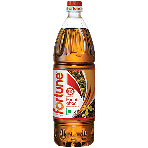 Fortune Premium Kachi Ghani Pure Mustard Oil, 1 L PET Bottle - Previous variant