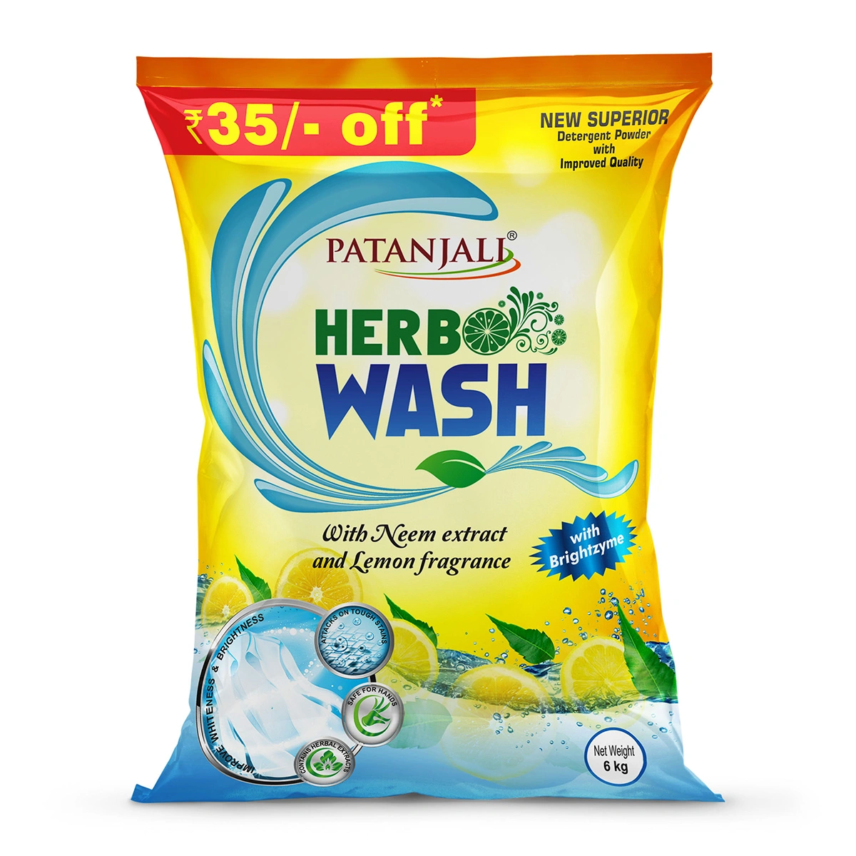 Patanjali Herbal Wash Detergent Powder, 6 kg - Previous variant