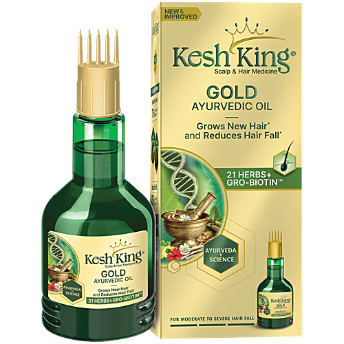 Kesh King Ayurvedic Hair Oil For New Hair Growth, Reduces Hairfall, Suitable For Men & Women, 100 ml