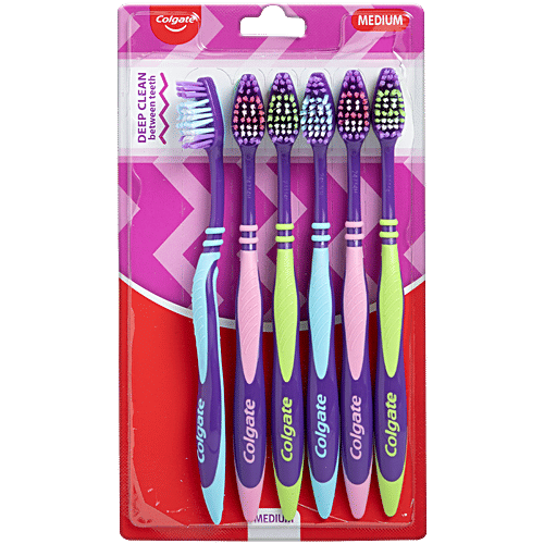 Colgate Zig Zag Medium Bristles Toothbrush 6 PCS SET