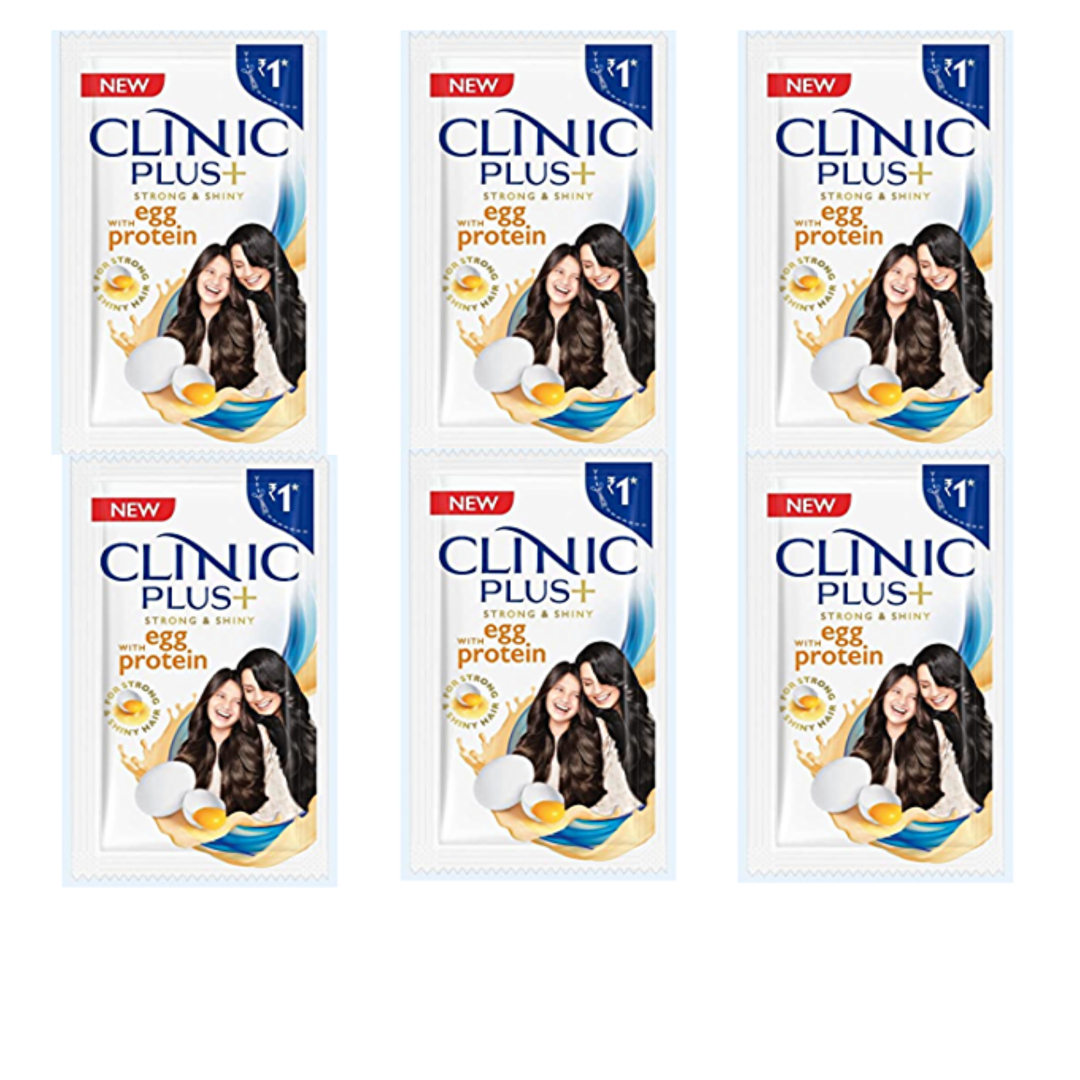 Clinic Plus - Egg Protein Health Shampoo 6ml - Pack Of 20 Pouch