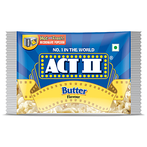 ACT II Microwave Instant Popcorn - Original Snacks, 33 g Pouch