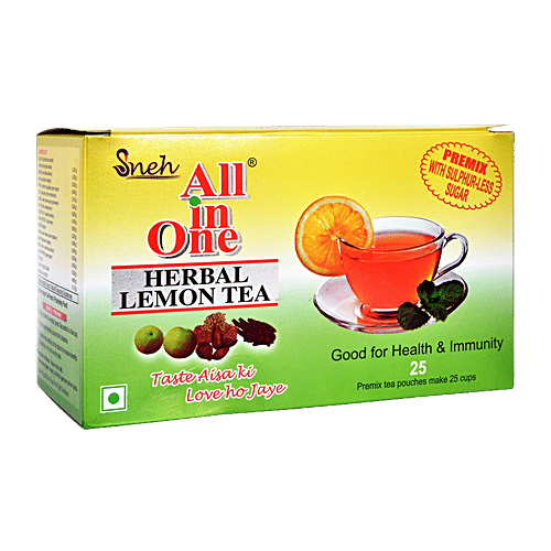 All in One Green Tea Premix - Herbal & Sugarless For Obesity, Lemon, 250 g