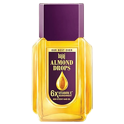 Bajaj Almond Drops Non-Sticky Hair Oil - For Healthy & Beautiful Hair, With 6X Vitamin E Nourishment - Previous variant 1