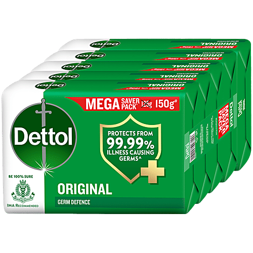 Dettol Orignal Bathing Soap, 750 g (150g - Pack of 5) - Previous variant