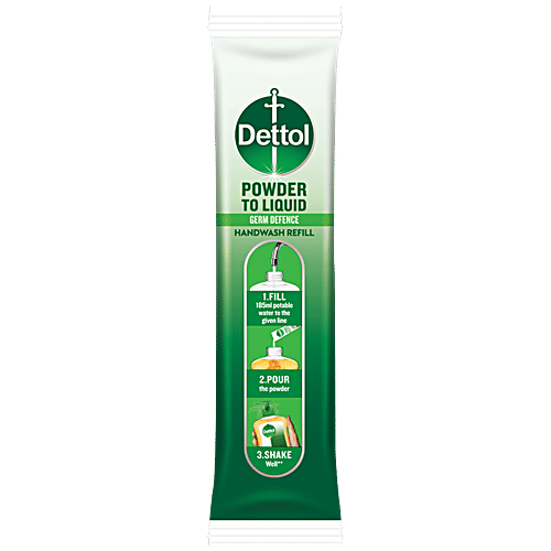 Dettol Powder To Liquid Handwash Refill - Germ Defence, 8 g