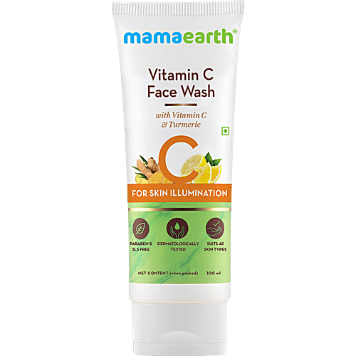 Mamaearth Vitamin C Face Wash With Vitamin C & Turmeric For Skin Illumination, 100 ml