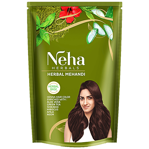 Neha Herbals Mehandi Hena Hair Colour - Provides Shiny, Soft, Silky Texture, 140 g