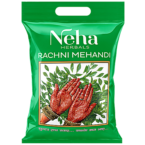 Neha Herbals Rachni Mehandi Powder - Natural Henna, Unadulterated, For Traditional Tattoos, 250 g