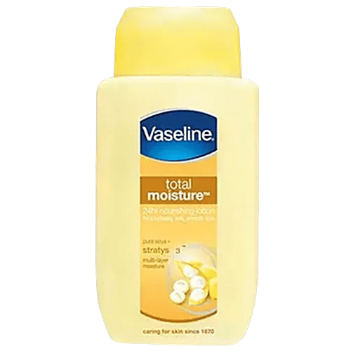 Vaseline Total Moisture 24 Hr Nourishing Lotion - Soft, Smooth Skin, Pure Soya & Stratys-3, Multi-la